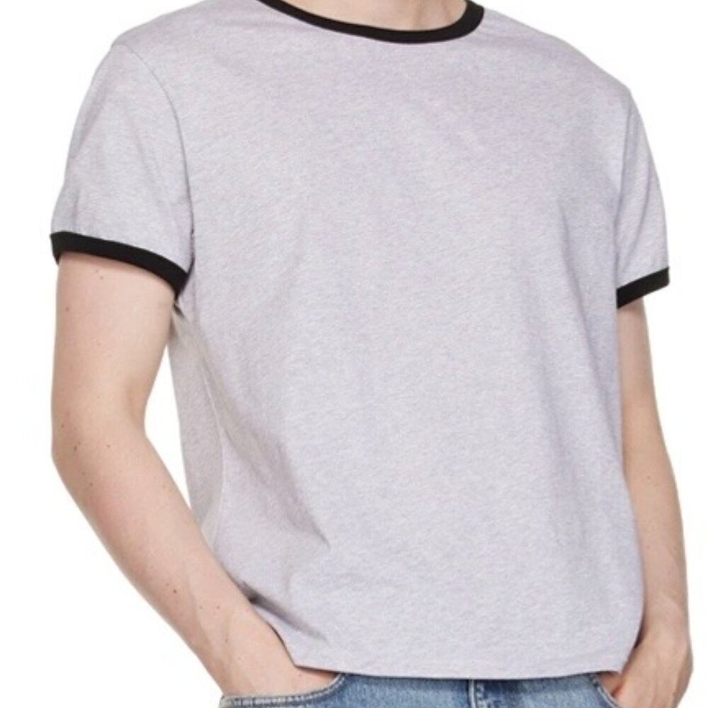 Second/Layer Core Ringer T Shirt In Gray Black XXL​​​